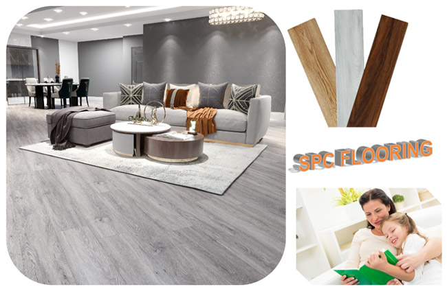 IN RELIËF GEMAAKT IN REGISTER synchroniseerde SPC-vloer het milieuvriendelijke klik-slot antislip waterdicht 5.5mm EIR SPC maakt die 0 vloeren